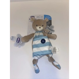 Chicco New Chicco Pocket Buddies Bear Security Blanket Lovey Pacifier Holder