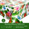 Tatuo 2 Pcs Large Summer Floral Table Cloth Hawaiian Tropical