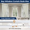 Foldable Industrial U Shape Curtain Rod 1" Rust-Proof Metal -