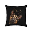 Funny Curious Dog German Shepherd Throw Pillow