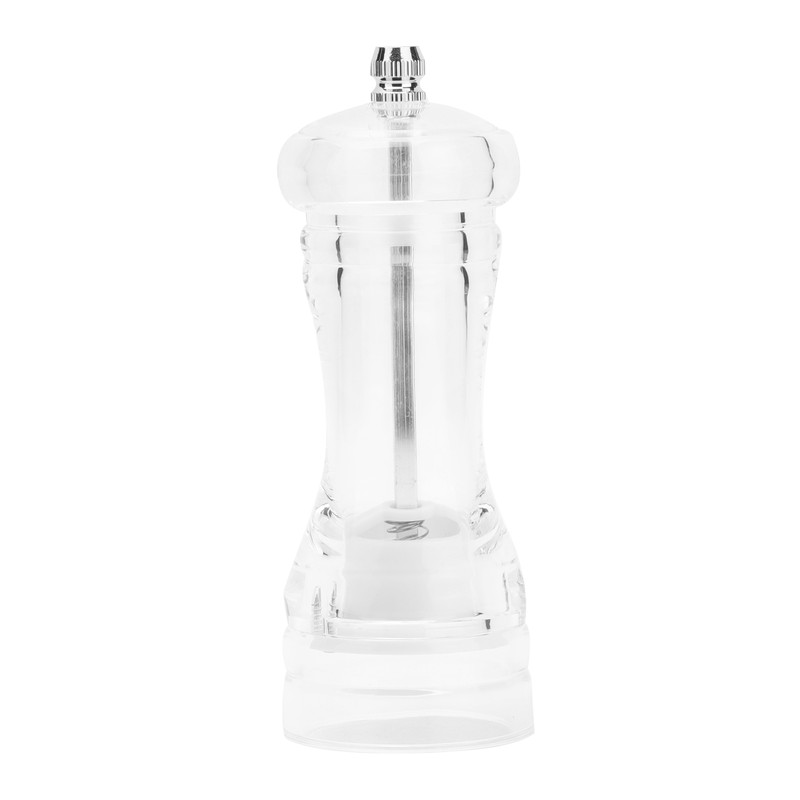 2Pcs Acrylic Manual Grinder Transparent Pepper Salt Mill Spice Jar