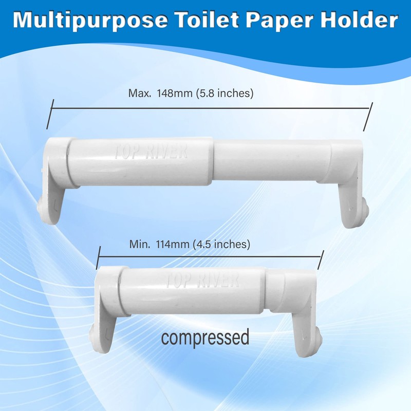 Toilet Paper Holder with Extender Adaptor, Fit Double Rolls and