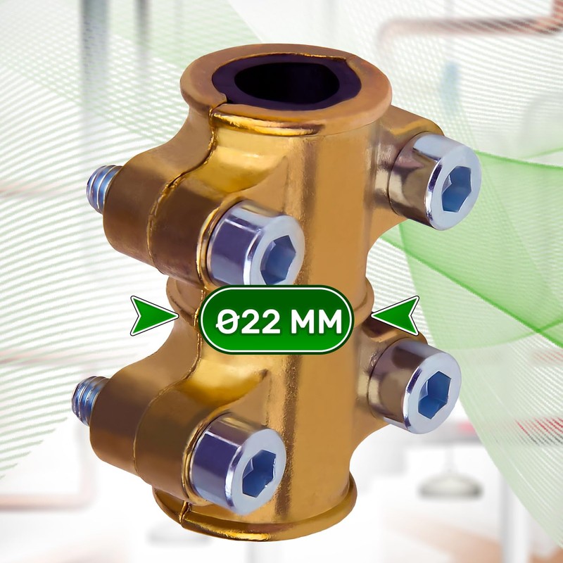 Drilling Clamp Diameter 22 mm Brass for Copper Pipe -