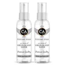 CA Perfume Club Impression of Virgin Island Water For Women & Men Replica Version Fragrance Dupes Eau de Parfum Spray Refillable Bottle 2 Fl Oz-X2