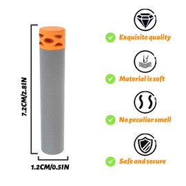 EKIND Paquete de Recarga de 200 Dardos Waffles Balas de Espuma Compatible con Blaster de la Serie NERF N-Strike (Gris)