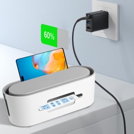 Cable Management Box, Large Capacity Desktop Cable Management Organizer, TVs and Computers Under Desk Cable for Organization for Dormitory, Bedside