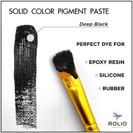 Rolio Pigment Paste Set, Deep Black, 2oz Jar - for Epoxy Resin, Dye, Paint, Mica Powder, and Resin Color Applications