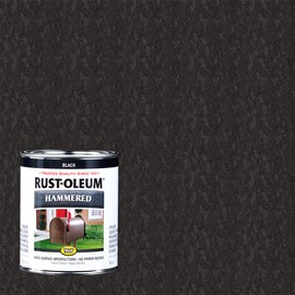 Rust-Oleum 7215502 Stops Rust Hammered Finish Brush Paint, Quart, Black