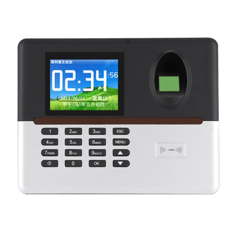 2.8in Wifi Time Attendance Machine 125KHZ RFID TCP/IP Fingerprint Password