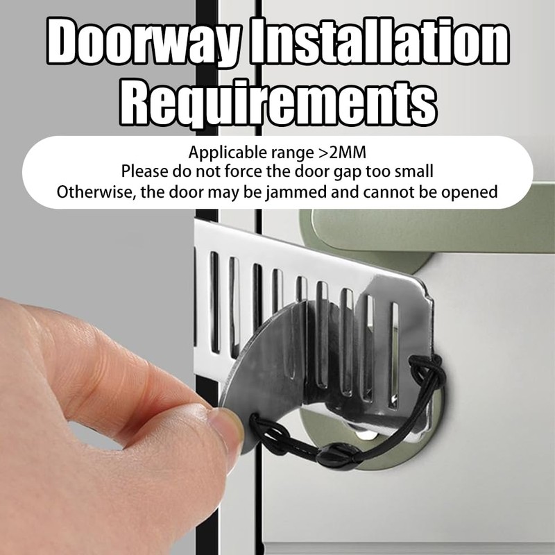 Kiwinvou Portable Door Lock for Trave, 2 Pack Improved Travel