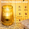 MJ PREMIER Cordless Lamps Rechargeable Glass Table Lamp Portable Dimmable