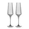DIAMANTE Crystal Champagne Flutes 'Mirage' - Set of 2 Optic