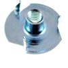 25 Pack T Nuts 8-32 3-Prong Zinc Plated Steel T-Nuts
