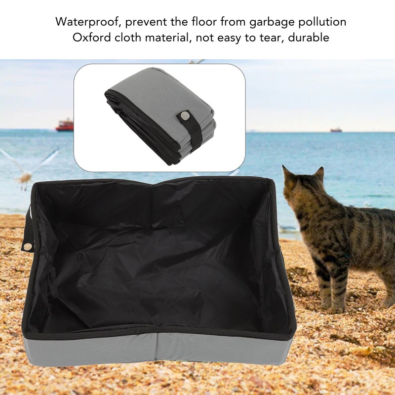 Collapsible Cat Litter Box Cloth Waterproof Outdoor Portable Cat Litter
