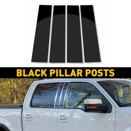 liangren 4PCS Glossy Black Pillar Post For 2004-2014 Ford F-150 Door Trim Cover Parts