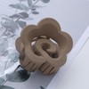 Flower Claw Hair Clips Matte Flower Hair Clips White Medium