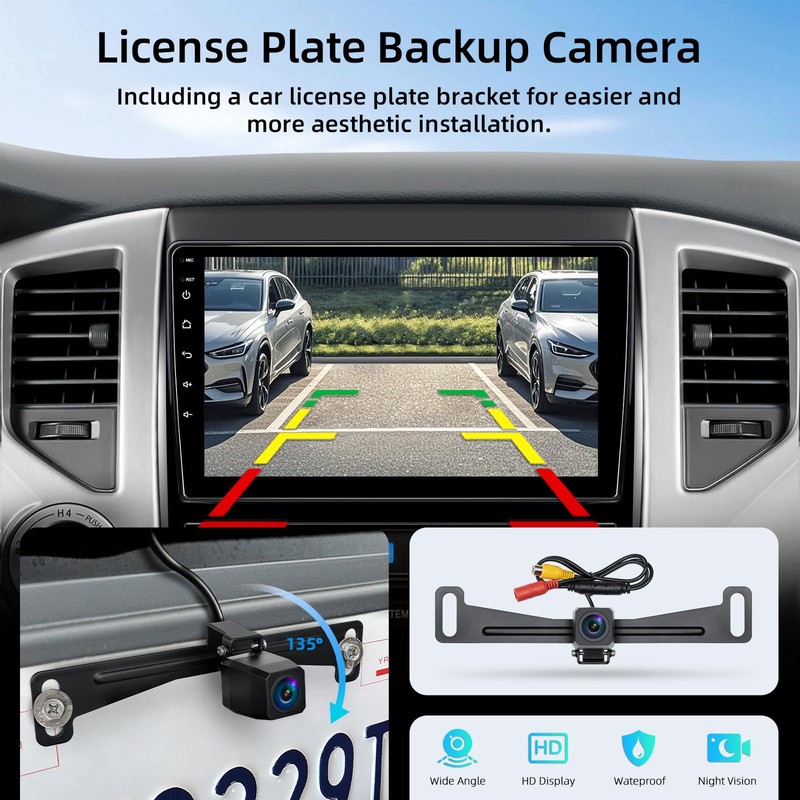 Car Radio Stereo for Toyota Tacoma 2005-2015 with CarPlay Backup