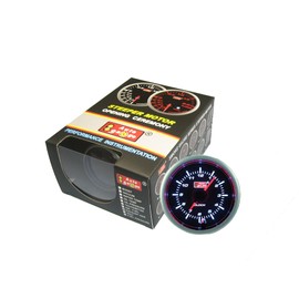 AUTOGAUGE AGCKSMSWL270-60 2.4 inch (60 mm) Clock Black Face White Amber LED 60 Pi