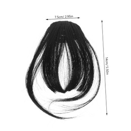 OHPHCALL 2pcs Natural Clip-in Bangs for Women Realistic Fake Fringe Hairpiece Wispy Hair Extensions