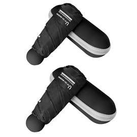 BAODINI - Mini paraguas de viaje para bolso con funda pequeña y compacta con protección solar UV y ligera, con bolsillo pequeño para mujeres, niños y hombres