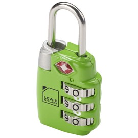Lewis N. Clark Travel Sentry Large 3dial Combo Lock, Green, One Size