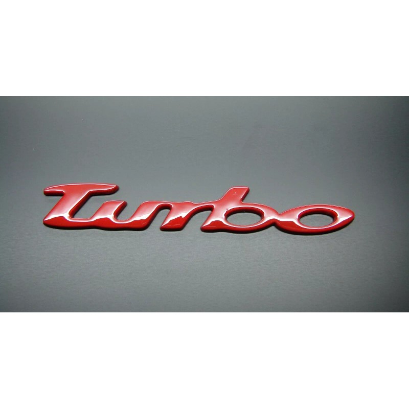DIGIART INTERNATIONAL TURBO RED 3D Emblem Decal STICKER SELF ADHESIVE