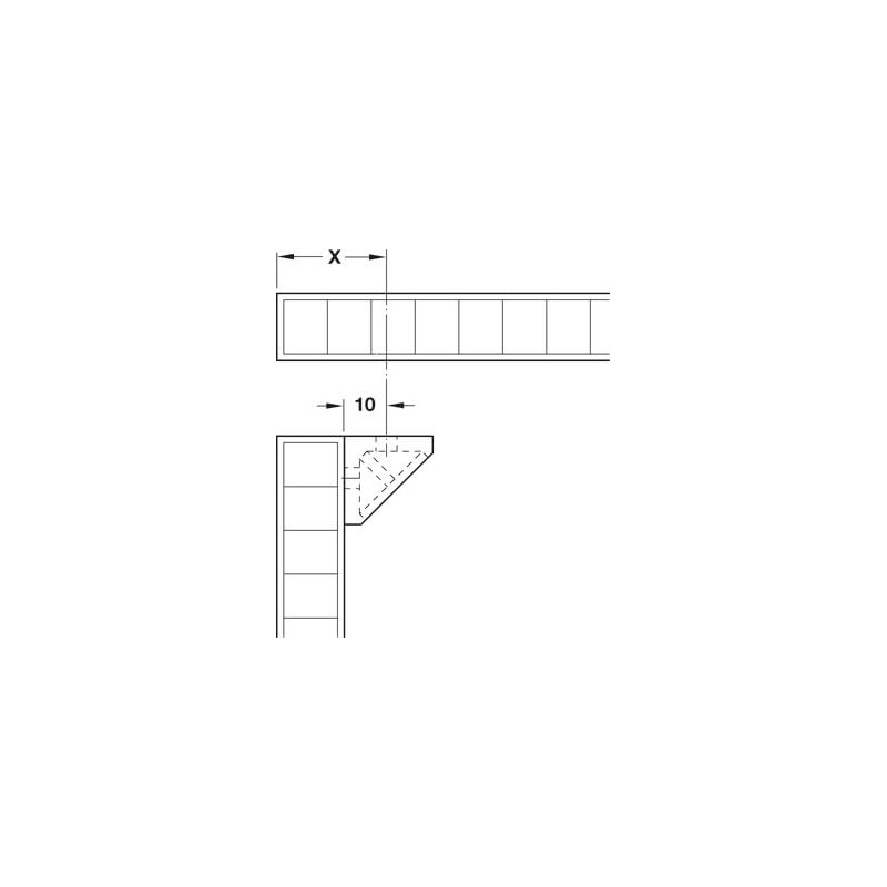 Corner Connecting Shelving Blocks Shelf Support Bracket Plastic Plinth Fixing