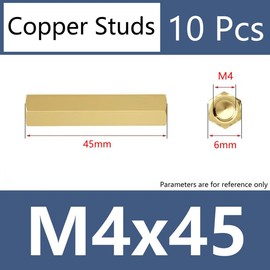 ORANXIN M4 x 45 mm 10 Pcs Double Brass Standoffs Screws Hex Spacers Female Thread Nuts PCB Motherboard Copper Computer Spacer