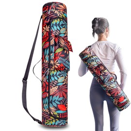 Aucuu Yoga Bag, Yoga Mat Bag, Women's Sports Bag with Wet Compartment, Adjustable Shoulder Strap, Yoga Mat Bag, Training Bag, Yoga Bag for Pilates, Yoga Mats, Yoga Accessories, 76 x 16 cm