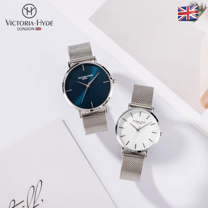 VICTORIA HYDE Couple Watches Men and Women, Simple Quartz Matching