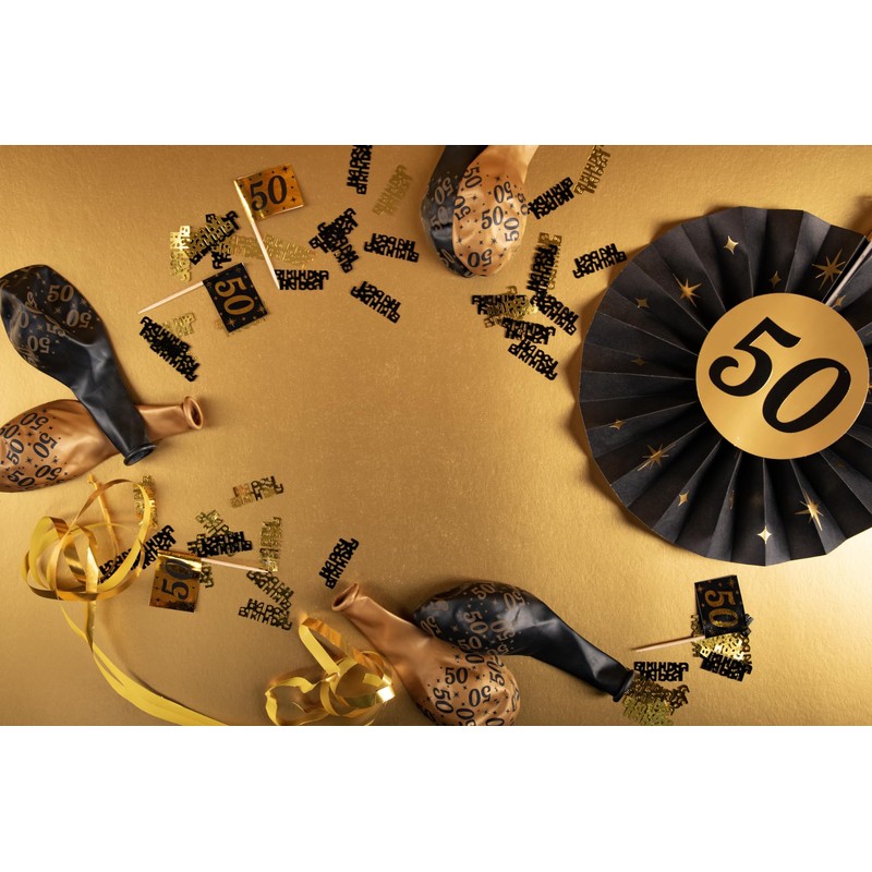 PD-Party 7031616 Cocktail Picks, Gold, Black