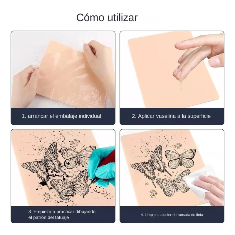 Pieles Sintéticas Practica Tatuar Doble Cara Skin