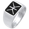 Kuzzoi 0601860719 Men's Signet Ring, Solid 14 mm Wide in