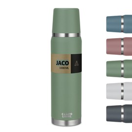 Campo Libre. Jaco® I Thermos Flask 1 Litre & 750 ml I Thermos with Cup I Our Thermos Flask Keeps Hot for at least 24 Hours I Insulated Jug with High-Quality Double Wall Insulation is 100% Leak-Proof