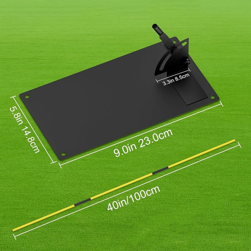 LVPETALIZE Golf Alignment Stick,Golf Trainer Aid Holder Angle Plate,Golf Swing