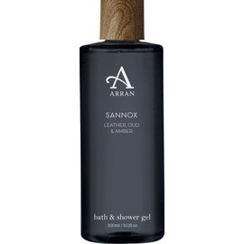 Arran Sannox Luxury Bath & Shower Gel (300ml/10floz) Premium Mens Body Wash Scented with Leather, Amber and Oud