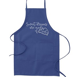 Decal Serpent Sweet Dreams are Made of Cheese Pun Funny Parody Cooking Baking Kitchen Apron - Royal Blue