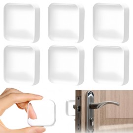 Tope para Puerta, 6 PCS Protector de Pared de Silicona, Protector de Puertas Casa Transparente Contra Golpes,Tope de Goma Cuadrado, Autoadhesiva y Reutilizable,Topes de Puerta para Paredes y Muebles