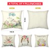 Meleager 4 x Easter Cushion Covers, Easter Decoration, Bunny Cushion