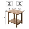 Meluvici Double Adirondack Outdoor Side Table Weather Resistant, Outdoor Rectangular