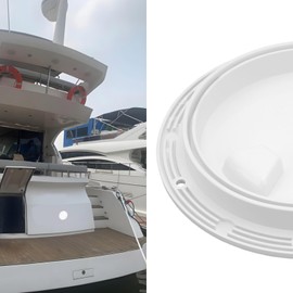 Briny River 1 x White 6 Inch Boat Inspection Hatch Lid Round Deck Hatch Cap with Removable Cover Plate Pre-Drilled Holes for Marine Boat Yacht Motorhome