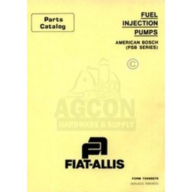 Allis Fiat Bosch PSB Fuel Injection Pump Parts Manual
