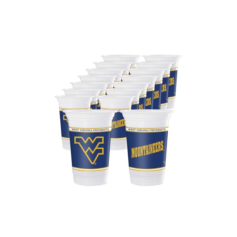 Westrick West Virginia Mountaineers 16oz Cups - Pack of 16