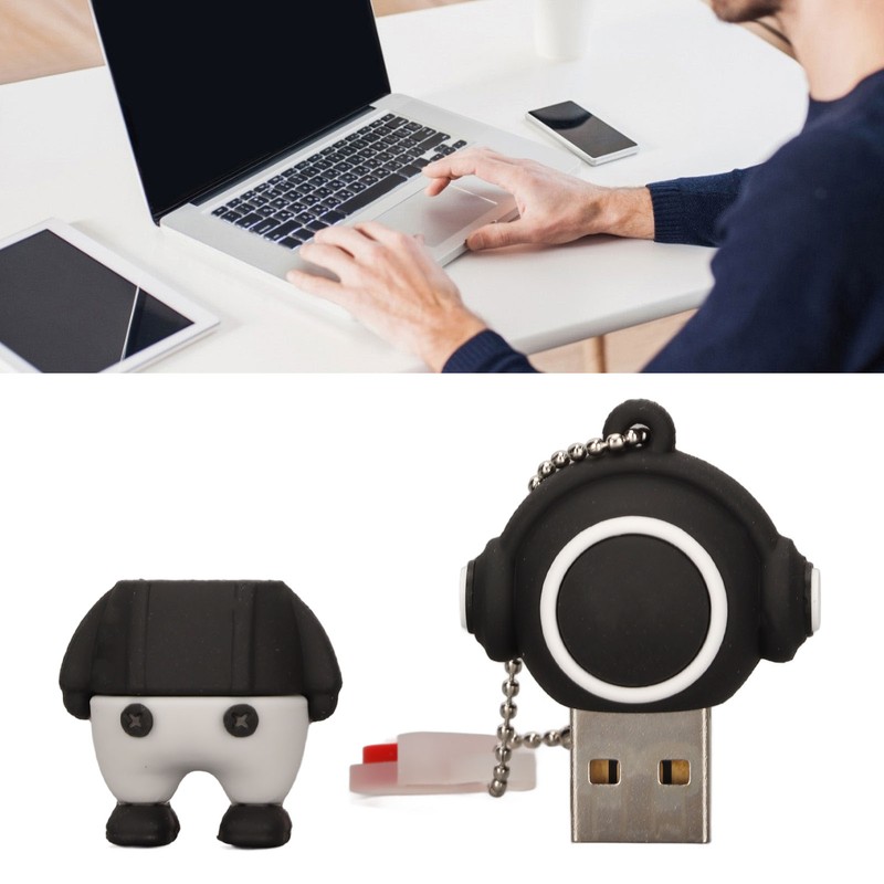 Cartoon USB Flash Drive Cute Cartoon Man Shape Anti Electromagnetic