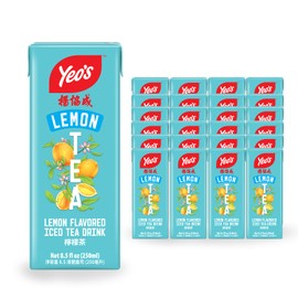 Yeo’s Lemon Iced Tea Drink, 8.5 Oz (Pack of 24) – Refreshing & Lightly Sweetened, Made with Real Tea Extract – Ready-to-Drink, Shelf-Stable Beverage