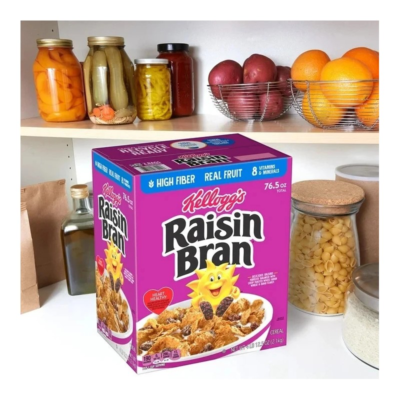 Kellogg's Raisin Bran Cereal 76.5 oz Family Size Kellogg’s Breakfast