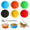 6 Pcs Crested Gecko Food and Water Bowl with 1