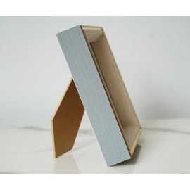PLUSCHEN 5x5 Blue Beige Square Picture Frame, 5x5 Resin Photo Frame, Wall and Desktop Display Picture Frame, Plexiglass
