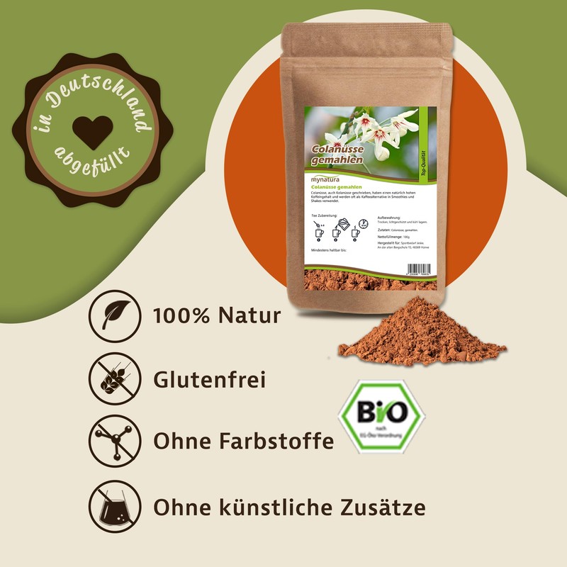 Mynatura Cola Nuts Ground | Colanus Powder | Pure Vegetable
