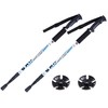 GLASEA® 2x Antishock Trekking Walking Hiking Pair Sticks Poles (silver)